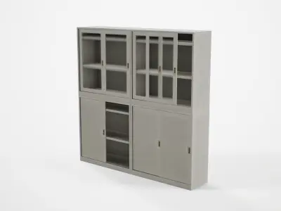 Modular Japanese Office Shelves - 6 models Free low-poly 3D model