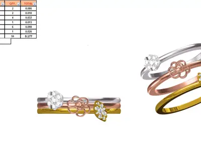 Ladies-Elegant Stone Rings For Womens 107 3D print model