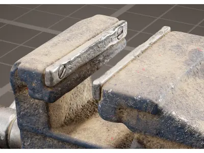 Heavy Duty Workbench Vice Tool 3D model