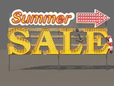 Advertising stand SALE  3D model