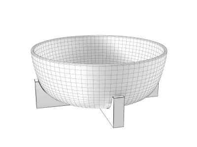Serving Bowl with Trivet 3D model