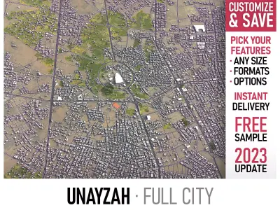 Unayzah Low-poly 3D model