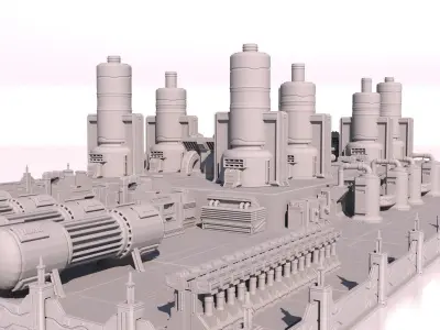 Scifi Factory for 3Dprint 3D print model