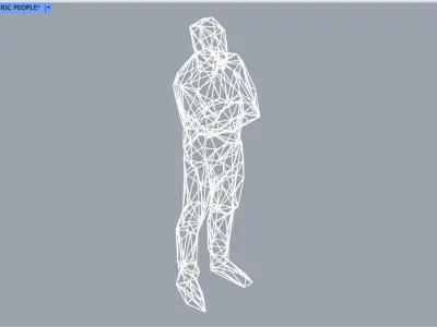 Axonometric People Pack for Architectural Visualization Low-poly 3D model