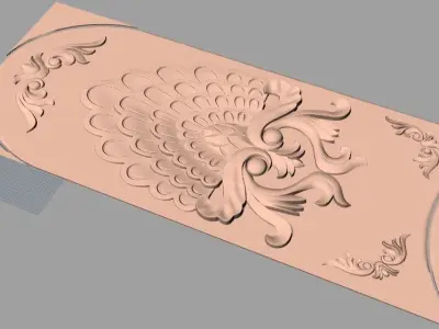 Artcam 3D relief STL models for CNC woodworking E146 3D model
