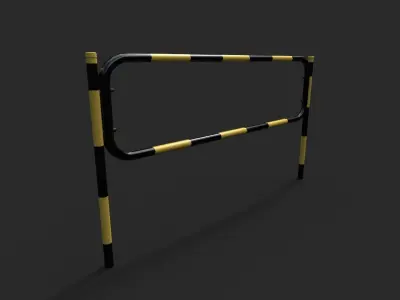 Railling Low-poly 3D model - 2 varriants Low-poly 3D model