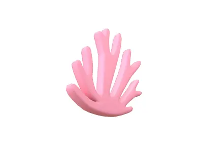 Cartoon Coral v1 001 Low-poly 3D model