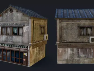 Tokyo Style Kanda House Low-poly 3D model