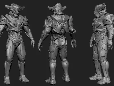 Sci-Fi  Armor 2 Sculpt 3D model