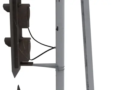 Train Traffic Light 14 3D model