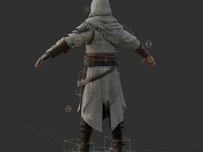 Basim Ibn Ishaq 3D Model Blender FBX OBJ Rigged Low-poly 3D model