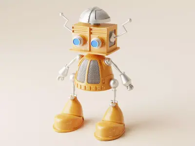 Robot V20 Low-poly 3D model