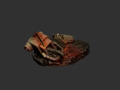 droid diorama 3D print model