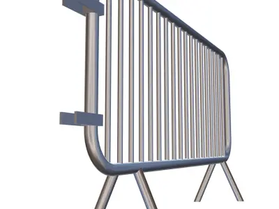 street barrier scale 1-1 and 1-35 Low-poly 3D model