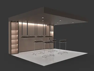 Clothing shop store 3D model