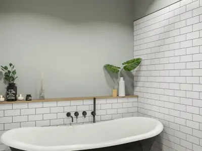 Bathroom in modern style 3D model
