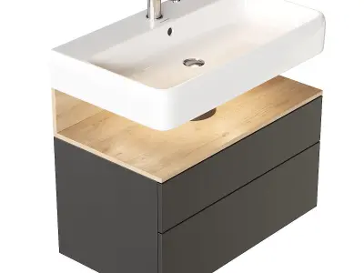 Duravit Qatego Vanity Unit Set 1 3D model
