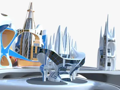 Future city V 3D model