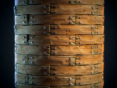 Wood Planks stylized - VOL 10 - SBsar - Maps Texture