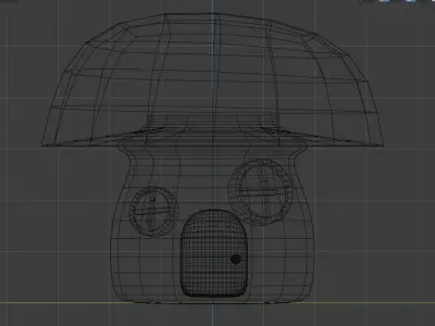 Mushroom House Low-poly 3D model