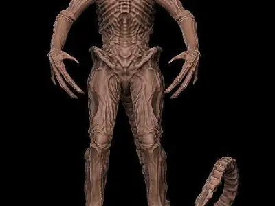 Alien 3 Tom statue 3D model
