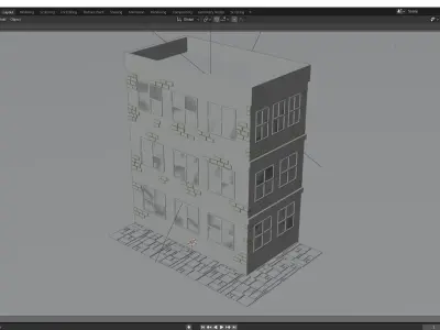 3 Floors Apartment Free low-poly 3D model