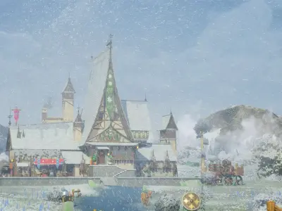 Stylized Fantasy Village - Emerald Haven Low-poly 3D model