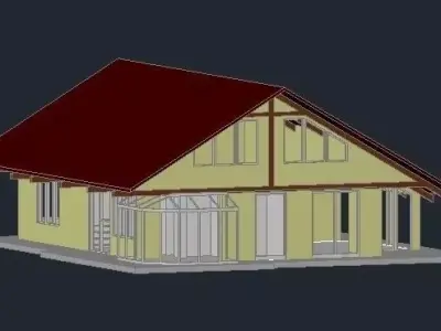 Two floor house 3D model