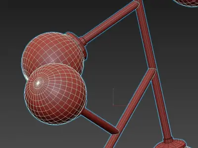 Globe Clear Glass GOLD 3D model