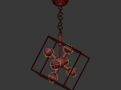ROUNDOUT cube chandelier 3D model