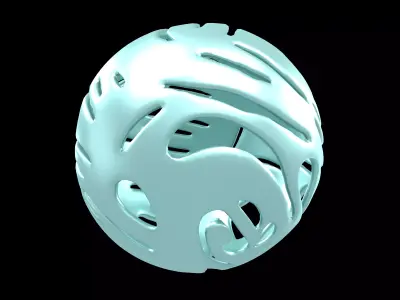 Abstract Sphere v14 004 Low-poly 3D model