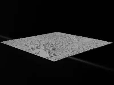 Baltimore 3D Printing stl file city model of Baltimore 3D print model