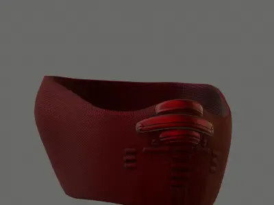 Gas mask helmet 3d model scifi Low-poly  Low-poly 3D model