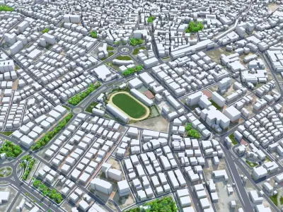 Mugla Turkey 10km Low-poly 3D model