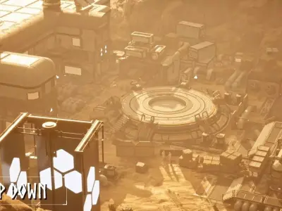 Modular Sci Fi Outpost Low-poly 3D model