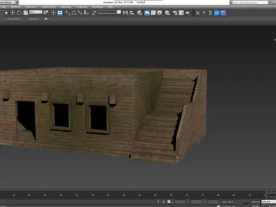Game low poly Building Low-poly 3D model