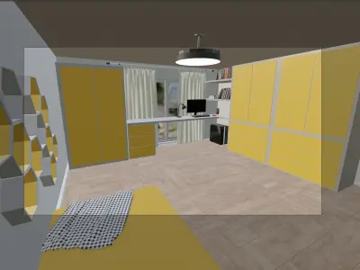 Apartment floor plan 3D model