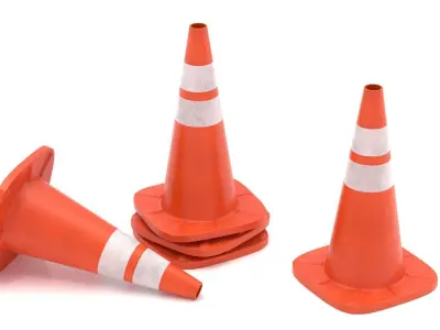 Traffic Cone v3 3D model