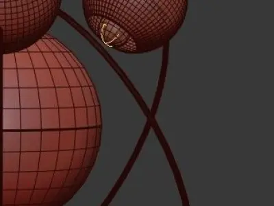 ORBITAL MID CENTURY CHANDELIER 3D model