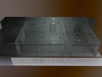 Gantz Room renderable Low-poly 3D model