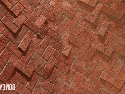 Herringbone Brick Floor Tiles - Game Textures Texture