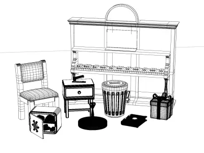 Diverse 3D Models Pack Free low-poly 3D model