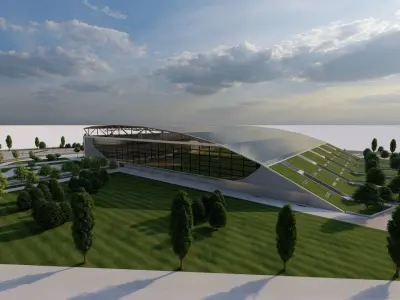 Football Stadium-American football 3D model