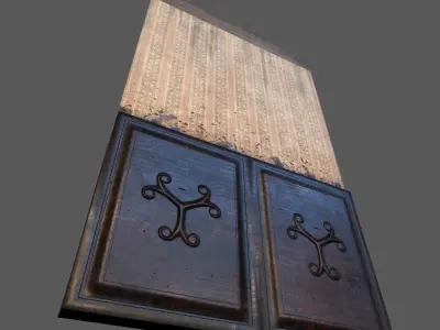 Old Wood Wall Low-poly 3D model purchase