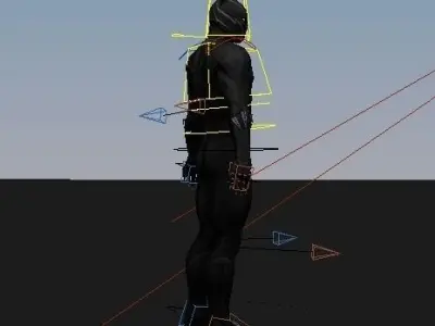 Black Panter Civil War Marvel Rigged Low-poly 3D model