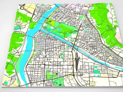 Cityscape Gangneung South Korea 3D model