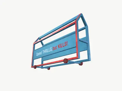 Traffic barricade 3D model