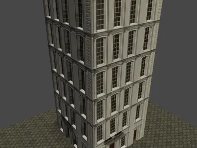 building 4 tall Low-poly 3D model