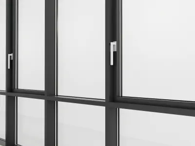 Panoramic glazing Stained glass 81 Low-poly 3D model