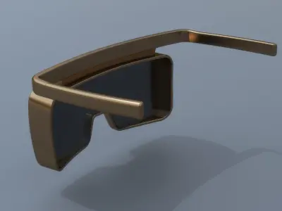 Fashion sci fi sun glasses mask 3D model